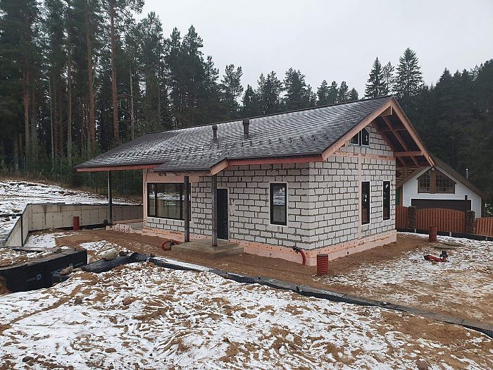 строительство бани из газобетона